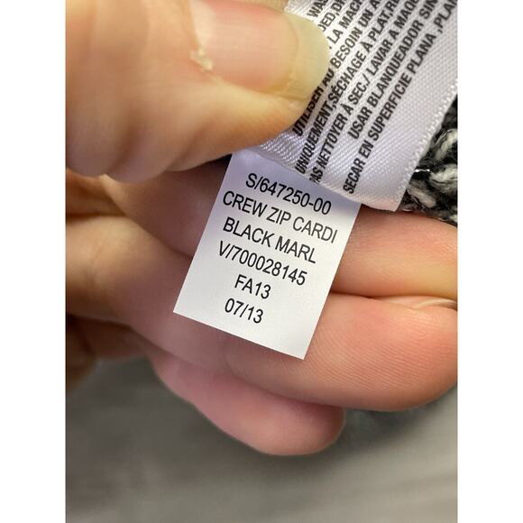 Old Navy Cardigan Sweater Womens M Black Marl Knit Full Zip Long Sleeve Metallic - Picture 9 of 10